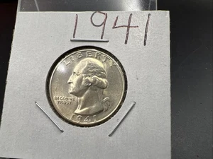 1941 P 25c Washington Silver Quarter CH AU SKU#A - Picture 1 of 6