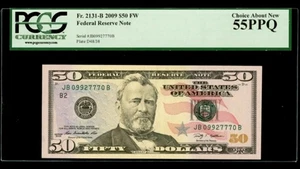 2009 $50 Dollar Federal Reserve Note New York PCGS 55 PPQ Serial # JB09927770B - Picture 1 of 2