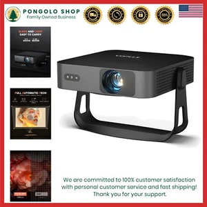 Mini Projector Portable 1080P WiFi Bluetooth Auto Focus Keystone HDMI USB - Picture 1 of 9
