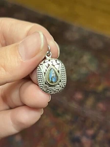 Träne Labradorit Sterlingsilber Anhänger - Bild 1 von 5