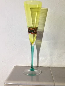 Flauta de champán cenedesa firmada por Murano Amelio cenedese Vetri vidrio artístico - Imagen 1 de 7
