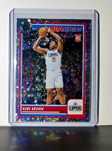 Kobe Brown 2023-24 Panini Premium NBA Hoops #55 Disco Prizm Rookie Card Clippers - Picture 1 of 2