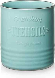 7.2″ Large Ceramic Kitchen Utensil Holder for Countertop Farmhouse Utensil Crock - Picture 1 of 9