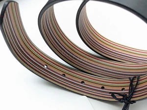 Paul Smith Men's Signature Multi Stripe /Black Reversible Belt One Size - Picture 1 of 14
