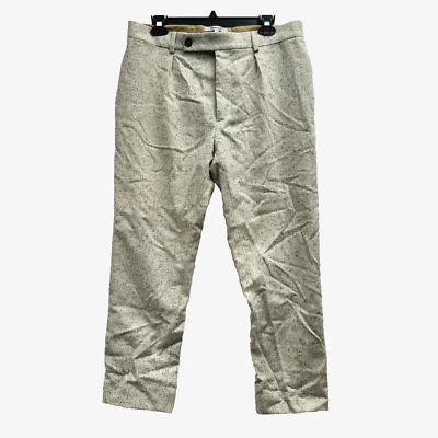 Pantalones plisados de pierna recta para mujer Carven 12 (FR 42) marfil moteado Foto 1 de 4