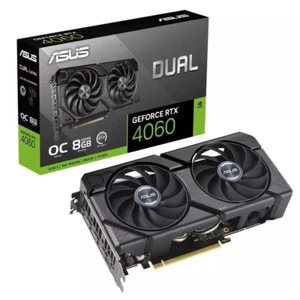 Asus DUAL RTX4060 EVO OC PCIe4, 8GB DDR6, HDMI, 3 DP, 2535MHz Clock, Overclocked - Picture 1 of 4
