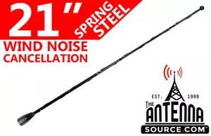 21" Black Spring Stainless AM/FM Antenna Mast Fits: 2006-2025 GMC Sierra 1500 - Bild 1 von 12