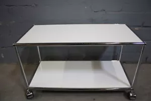 USM Haller Lowboard Regal Tisch Beistell-Tisch 75x35 weiß Ablage Container Regal - Bild 1 von 6
