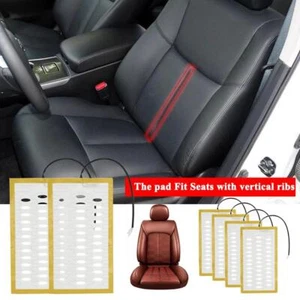 -2/4 Almohadillas Fibra Carbono Asiento Calefacción Kit Universal - Imagen 1 de 14