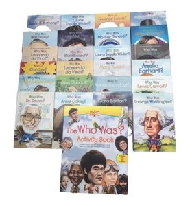 Who Was Books,  Lot of 24 Non-Fiction Children Books & 1 Activity Book, History - Picture 1 of 13