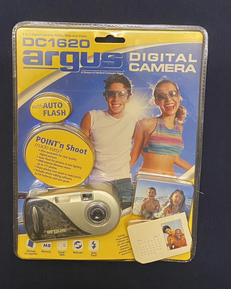 Argus DC1620 3 In 1 Digital Camera Photo Web & Video W/Auto Flash