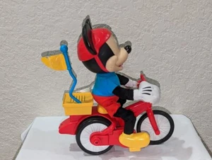 Disney Mickey Mouse Riding Bike SILLY WHEELIE Interactive Talking Motion Toy - Picture 1 of 7