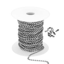 3.0mm x 56ft 304 Stainless Ball Chain,  Ball Chain Bead with Matching Clasps