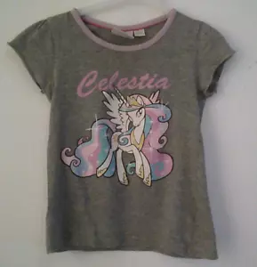 Graues Shirt Kurzarm mit buntem Frontdruck "My little Pony" Gr. 110/116 - Bild 1 von 1