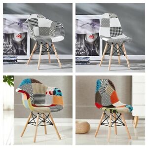 Moda Patchwork Eiffel Dîner Fauteuil Rétro Scandinavian Style