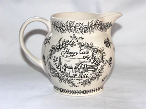 Emma Bridgewater Dairy Pitcher Jug Ivory Ceramic Happy Cows Sweet Milk - Picture 1 of 10