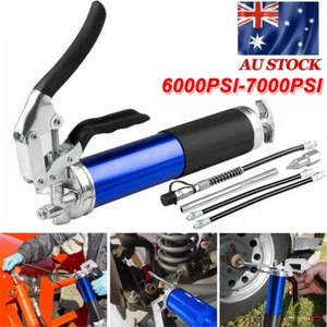 Grease Gun Pressure Pistol Grip Dual Flow 7000PSI Flex Hose Industrial Quality - Picture 1 of 12