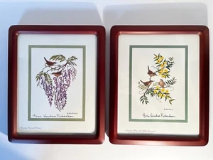 Set of 2 Anne Worsham Richardson 8" x 10" Prints, Nicely Framed, Carolina Wrens - Picture 1 of 4