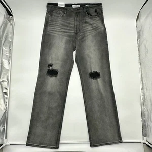 True Craft High-Rise Straight Junior's Size 15R Charcoal Wash Distressed Jeans - Picture 1 of 12