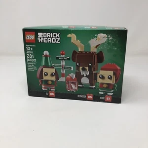 Lego Brickheadz Reindeer Elf and Elfie 40353 Christmas Set w/Mailbox & Northpole - Picture 1 of 8