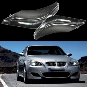 For BMW 5 Series E60 E61 03-2010 Left&Right Headlight Lens Cover Lampshade Shell - Picture 1 of 9