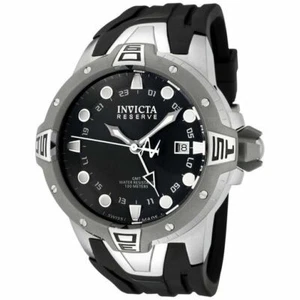 Nuevo reloj para hombre Invicta 0651 Reserve Sea Excursion GMT negro poliuretano - Imagen 1 de 2
