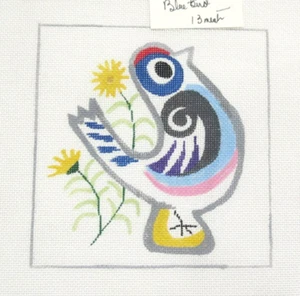 Jean Smith Blue Bird Animal Children Kids Handpainted Needlepoint Canvas 104J - Picture 1 of 1
