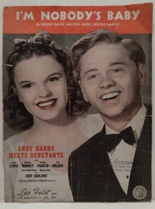 I'M NOBODY'S BABY Sheet Music Andy Hardy Meets Debutante Judy Garland M Rooney - Picture 1 of 4