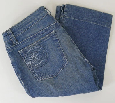 Pure Color Womens Cropped Jeans Size 30 Medium Blue Preowned - Image 1 of 2