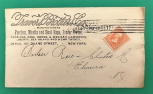 1898 Travers Bros NY Advertising Cover – Factory Engraving – Rope Twine Hammocks - Picture 1 of 2