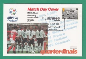 FÚTBOL - SOBRE CUBIERTA DE SELLO PARA EURO 96 - NÚMERO DE PARTIDO 27 - 1996 - Imagen 1 de 1