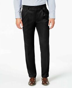 Lauren Ralph Lauren Men's,Classic Fit Ultra-Flex Pleated Dress Pant, Black,31X30