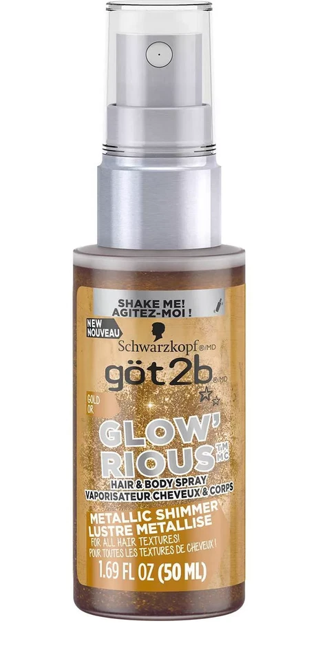 Got2b Glowrious Metallic Hair & Body Spray Gold Md1