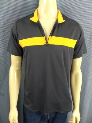 Camiseta masculina de ciclismo Nike cinza escuro médio e laranja poliéster atlética feita nos EUA - Imagem 1 de 4