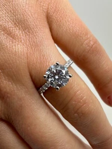 Runder Diamant Platin-Verlobungsring 2,00 kt D-VVS2 im Labor gezüchtet *LGGE2 - Bild 1 von 23