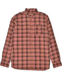JACK & JONES Mens Shirt Large Brown Check Cotton AE56 - Picture 1 of 3