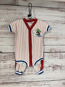Vintage Carters Baseball Outfit Bodysuit Pants Pinstripe Alligator 24 months - Picture 1 of 19