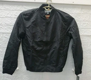 New Michael Kors Full Zip Lightweight Bomber Jacket Black Size Large - Picture 1 of 7