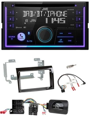 JVC Lenkrad USB 2DIN DAB Bluetooth CD Autoradio für Fiat Peugeot Citroen klavier - Bild 1 von 4