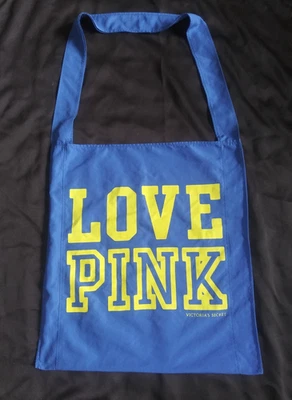 Bolso de hombro Love rosa azul neón verde nailon Victoria's Secret Foto 1 de 4