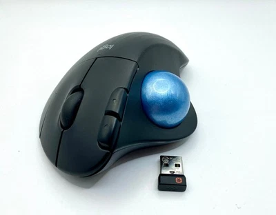 Logitech ERGO M575 Wireless Trackball Mouse Black w/ USB Receiver Tested Japan - Image 1 of 4