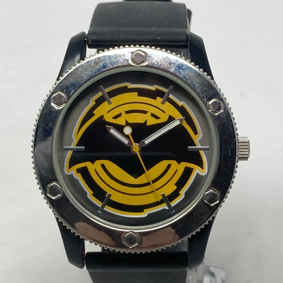 Reloj Batman Hombre 43mm Negro Amarillo Accutime DC Comics Silicona Batería Nueva 9.25" Foto 1 de 4