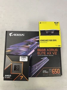 AMD Ryzen 7 9700X- Aorus B650 Elite AXV2 MOBO-Corsair Vengeance 32GB 6400 BUNDLE - Afbeelding 1 van 8