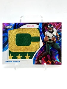 2021 Panini Player of the Day Kaboom Jumbo Jalen Hurts NFL Captains Gold Patch * - Picture 1 of 2