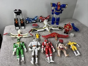 Power Rangers Ninjor Frog and Wolf Zord White Falcon Action Figures LOT - Picture 1 of 9