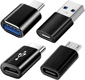 4er Set USB Adapter USB C Typ C zu USB 3.0 OTG Adapter Micro USB auf USB C PC - Foto 1 di 8