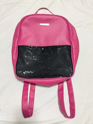 Juicy Couture Hot Pink Backpack with black sequins vegan leather  - Image 1 of 4