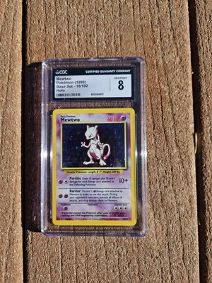 Mewto 10/102 Base Set Holo Rare Vintage Pokemon Card US - Image 1 of 2