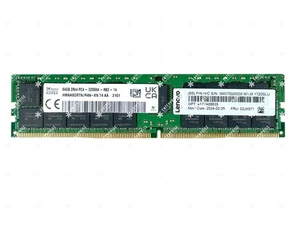 4X77A08635 NUOVO BULK Lenovo 64 GB PC4-25600 DDR4-3200 MHz ECC CL22 288-Pin RDIMM 1. - Foto 1 di 2
