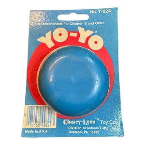 Vintage Chasey Lynn Blue Yo Yo T824 Sealed Card 1980s USA Toy Collectible - Picture 1 of 5
